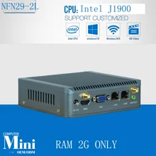 Wholesale MINI PC computer J1900 Quad core fanless thin client htpc dual lan with vga hdmi With RAM 2G 4G 8G