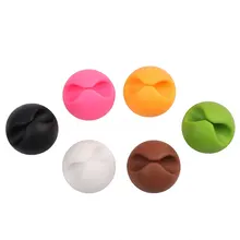 6 шт. круглый зажим для телефона устройство для сматывания кабеля аккуратный Органайзер держатель USB зарядного устройства Настольный кабель фиксированный новейший