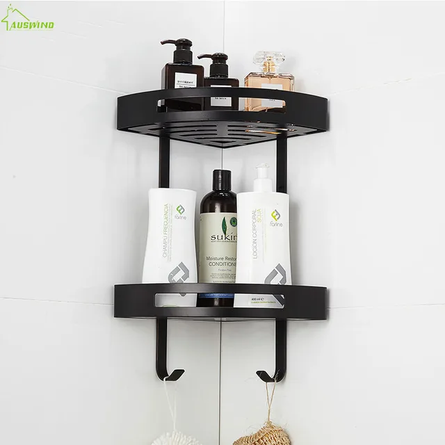 Europe Antique Black Bathroom Shelf Toilet Corner Rack 304 Stainless Europe Antique Black Bathroom Shelf Toilet Corner Rack 304 Stainless Steel Basket Wall Mounted Accessories
