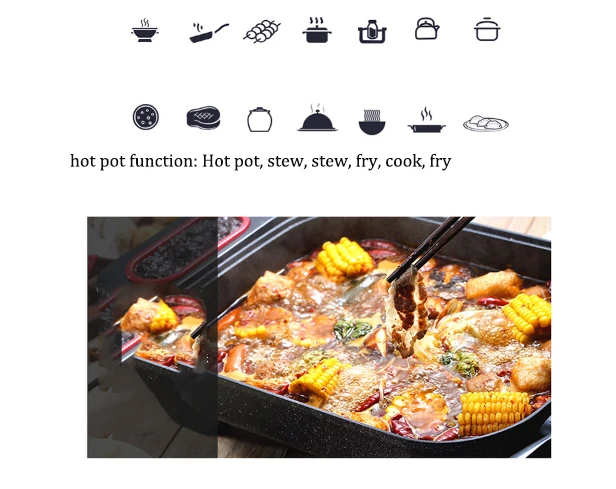 BBQ Non-smoking stick roast shabu-электрический гриль для барбекю праздник в доме и под открытым небом 5 передач контроль температуры