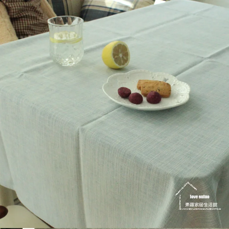 Geminbowl dining gray tablecloth natural linen fabric kitchen table cover cotton