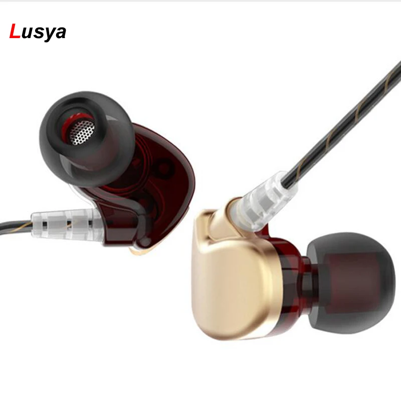 new Earphone In Ear HIFI Metal Stereo Earphones Shock bass noise