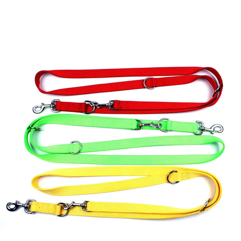 Buy Nylon Double buckle dog leash for two dogs pet