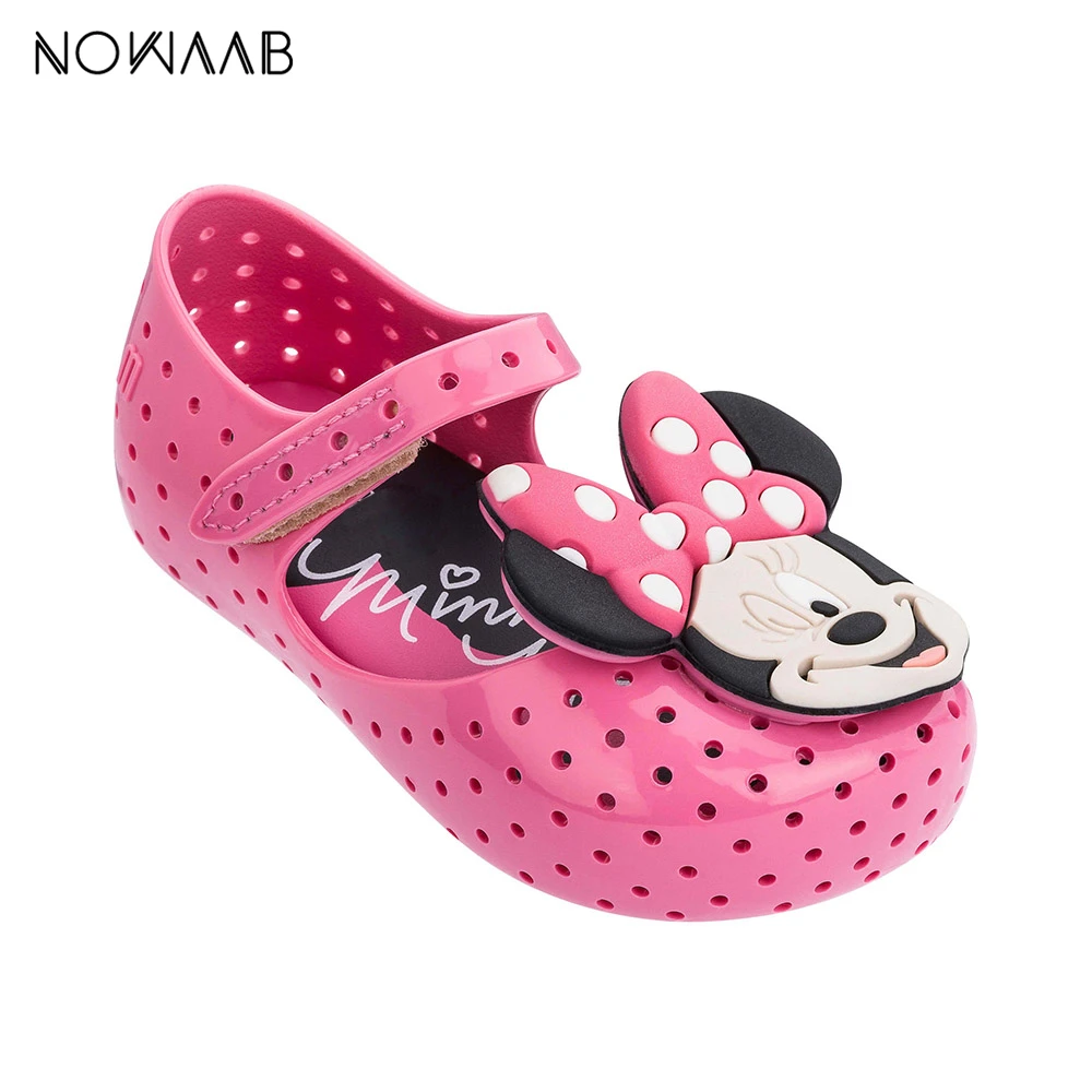 

Mini Melissa Furadinha + Minnie II 2019 Summer Cartoon Boys Girl Jelly Shoes Girls Sandals Melissa Kids Beach Sandal Toddler