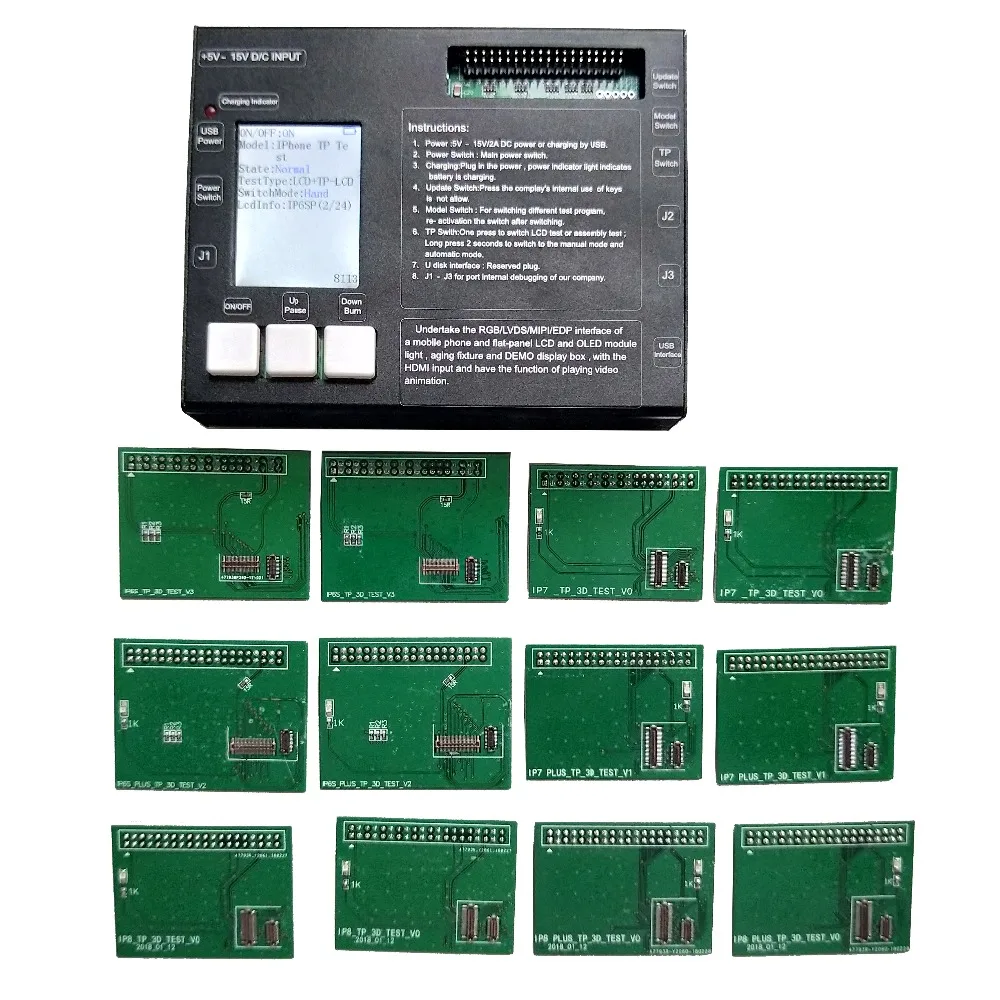 6 в 1 ЖК-дисплей и дигитайзер сенсорный экран тестовая плата ЖК-тест er для iPhone 6S 6SP 7G 7P 8G 8P верхняя версия