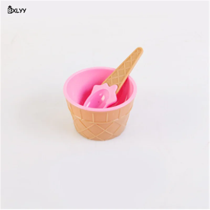 BXLYY Горячая 1 шт. многоразовые милые мороженое чаша и ложка замечательный подарок дети любят Кухня инструменты вечерние украшения свадебные Gifts.7z
