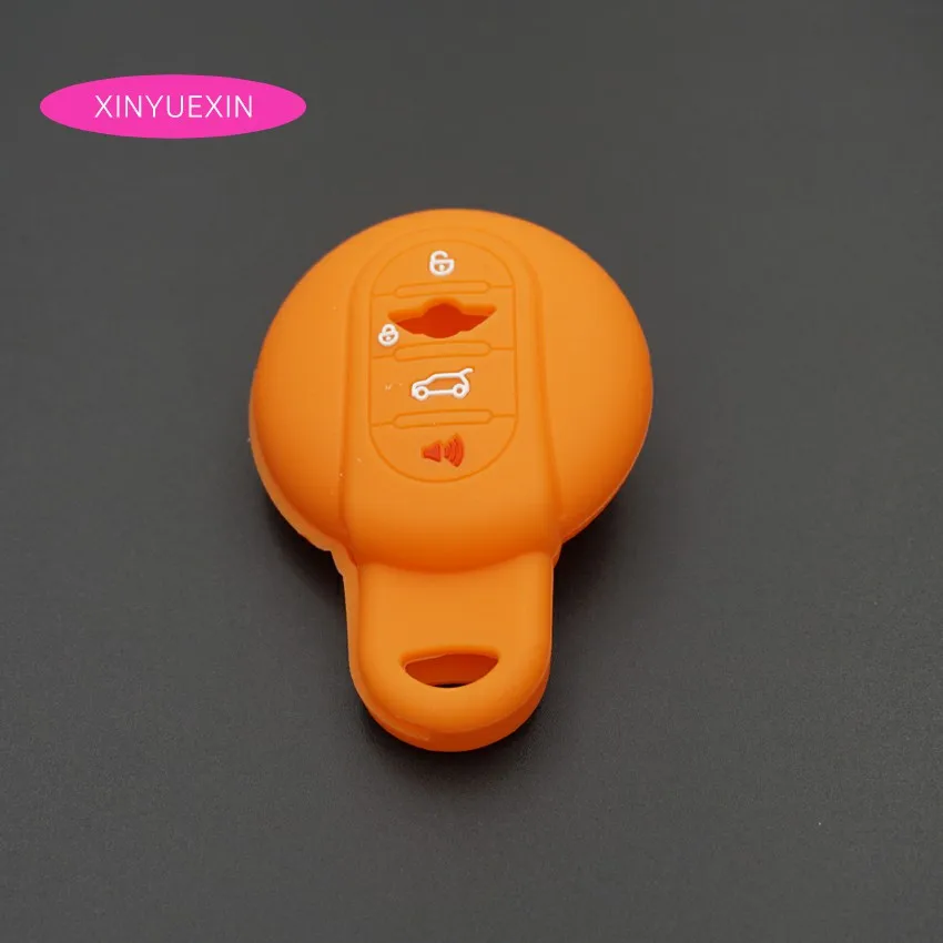 Xinyuexin силиконовый чехол для ключей от машины Fob BMW Mini Cooper F54 F55 F56 F60 умный автомобиля