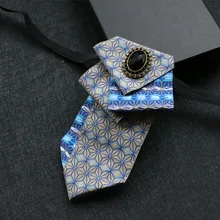 Mantieqingway классические деловые галстуки для мужчин свадебные цветочные печатные поддельные шеи галстуки взрослых Gravats тонкое платье с поясом Галстук