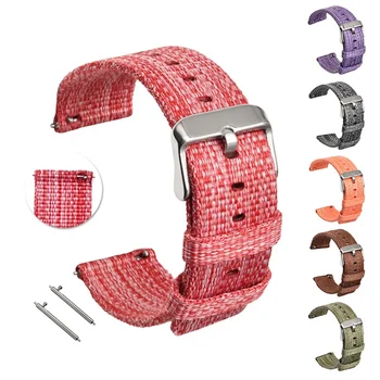 

For Samsung Galaxy Watch Band Strap Pin Buckled Nylon Wristwatch Bands Replacement Accessories