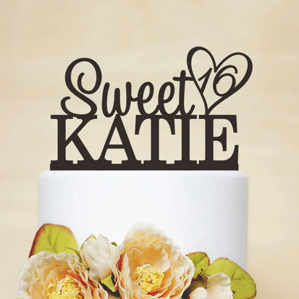 Personalized Birthday Cake Toppers Favor,Custom Name Birthday Cake Topper,  Baby Shower Birthday Party Decoration Kids Casamento