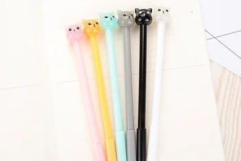 

6pcs 0.35 mm Kawaii cat Gel Pen black ink pen for student writing gift School Office Supply Escolar Papelaria