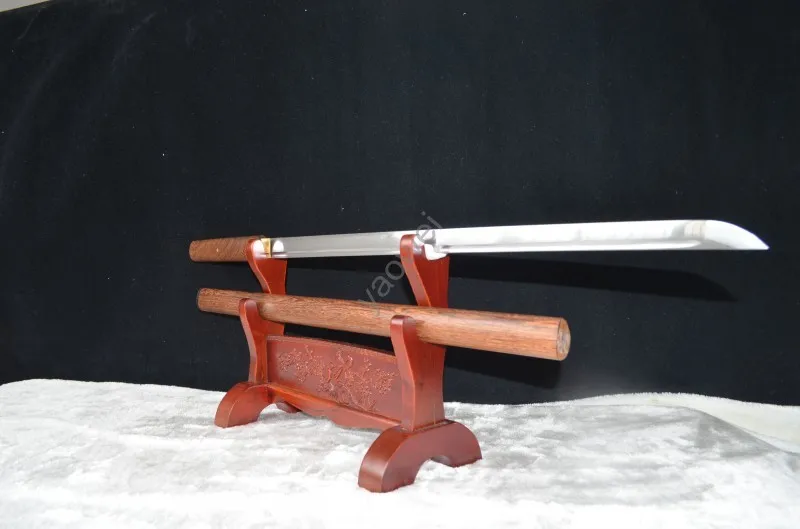 Японский меч ниндзя катана ручной работы из красного дерева острый высокоуглеродистой стали полный тан лезвие может отрезать дерево
