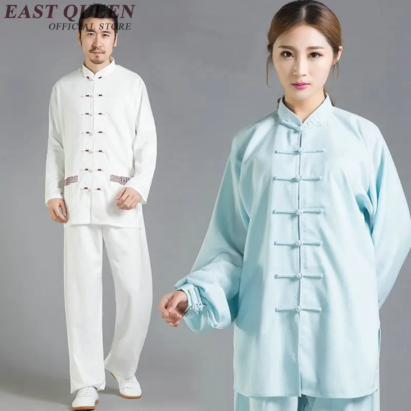 

Wholesale tai chi uniform long sleeve unisex tai chi clothing soft cotton kungfu clothing large size XXXL AA2702 YQ