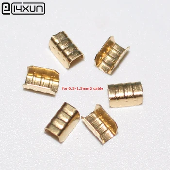 

200pcs U Type Car Wiring Harness Terminal Connectors Copper Joint Terminals for 0.5-1.5mm2 cable etc.