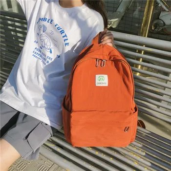 

New Fashion Waterproof Nylon Women Backpack Female Large Capacity Travel Backpack Teenage Girls Pure Color Schoolbag Book