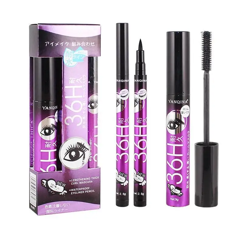 4D Waterproof Silk Fiber Eyelash Mascara Magic Black Makeup Eyelash Volume