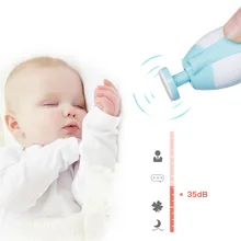 Электрическая пилка для ногтей для младенцев Машинки с подсветкой 6 шлифовальных головок триммер для ногтей для младенцев малышей YH-17