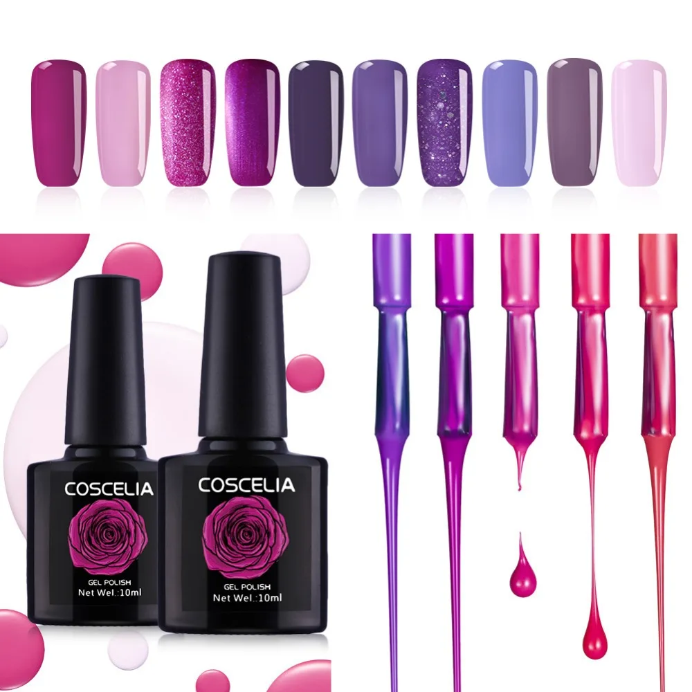 

COSCELIA 2018 HOT SALE 10ml 80 COLORS Nail Polish Nail Art Long-lasting Nail Gel Polish UV LED Gel Polish Semi Permanent Varnish