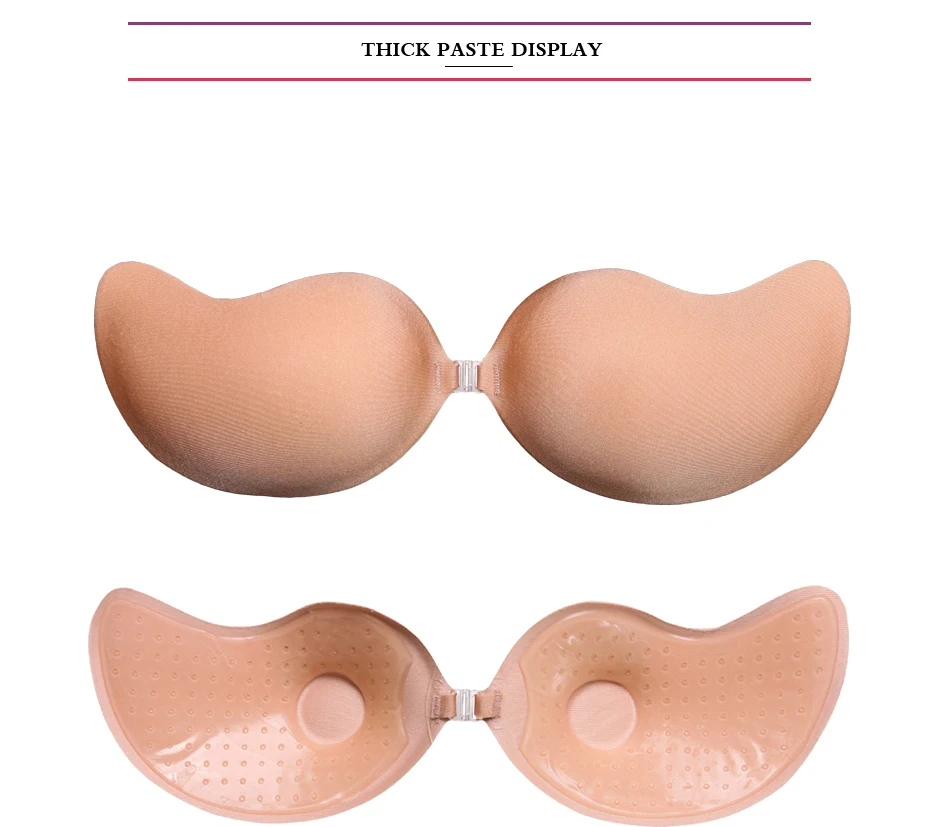 GIRLADY Sexy Breast Petals Invisible Strapless Bra Ladies Adhesive Silicone Bra Black Backless Push Up Bra Women Light Cozy New 21