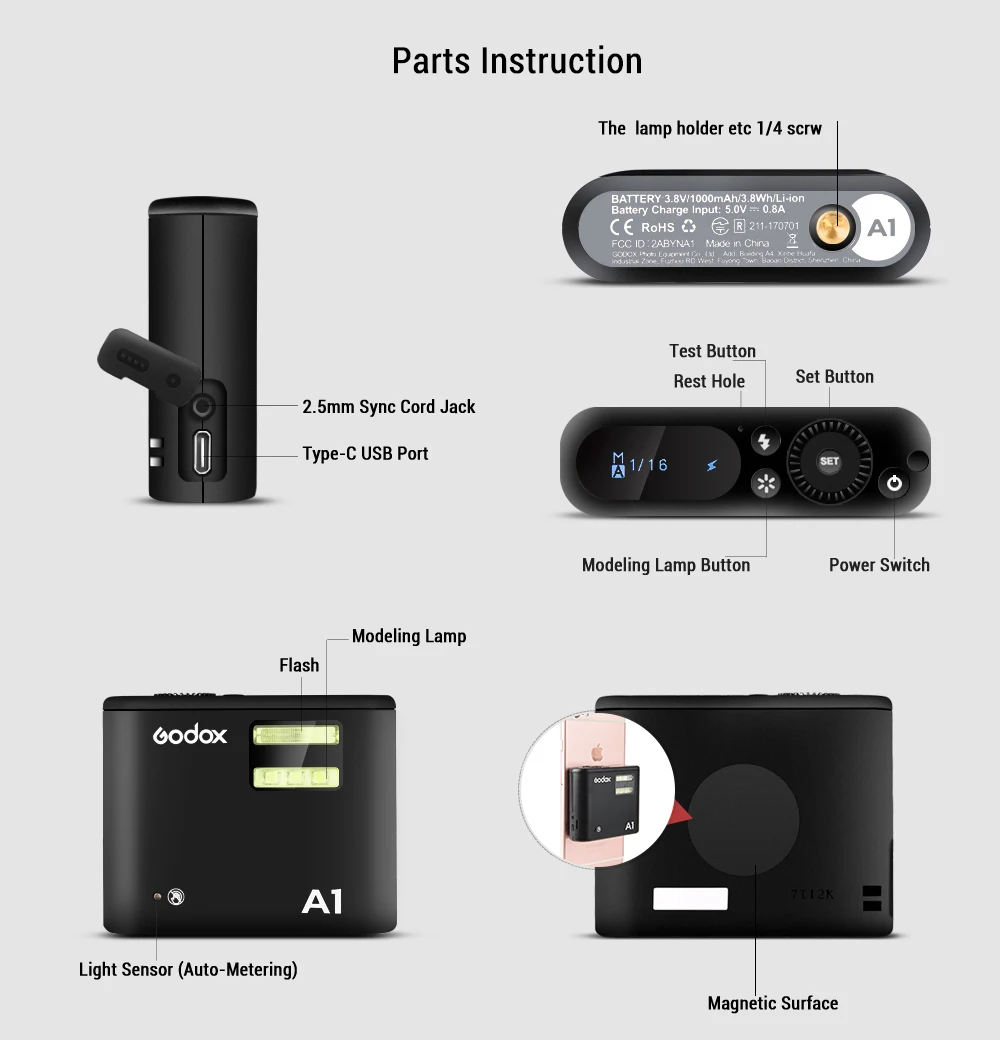 Godox A1 Flash For mobile phone (13)