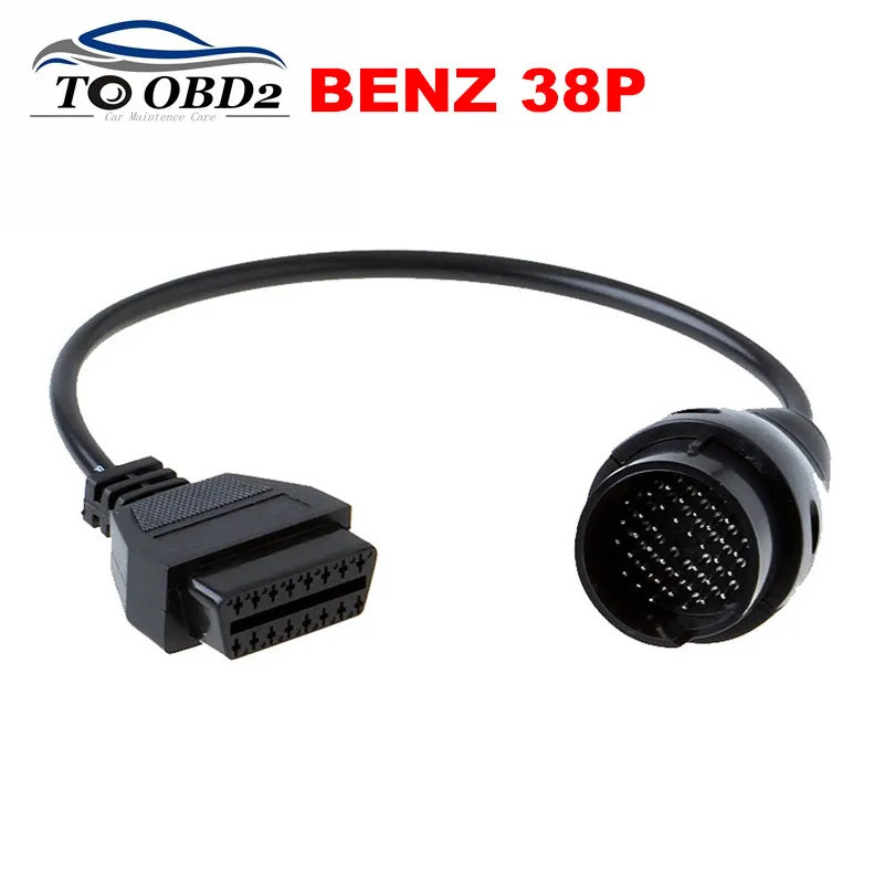

OBD2 Diagnostic Interface For MB Benz 38Pin to OBDII 16Pin Female Connector Transfer Fits Benz 38 Pin OBD1 to OBD2 16Pin
