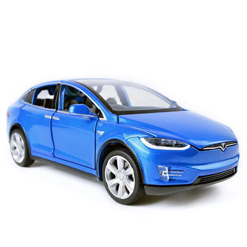 Модель автомобиля HOMMAT 1:32 SUV Tesla Model X 90D из сплава литая Игрушечная модель