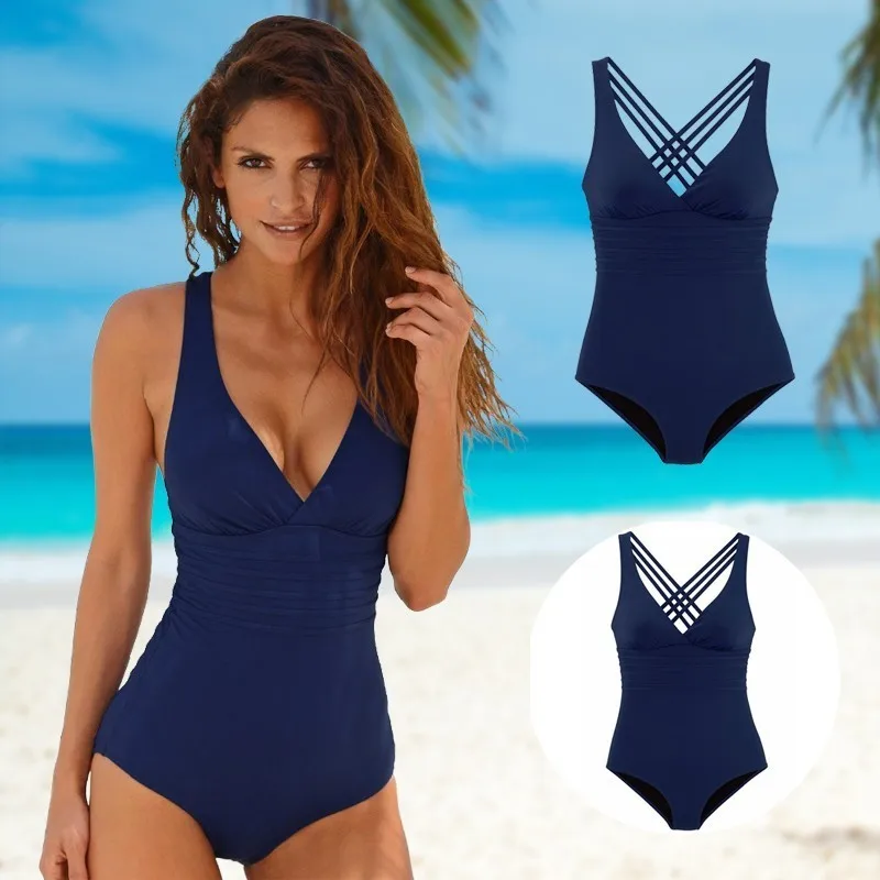 Новинка Цельный купальник женский высокая талия бикини рыбалка 2019 vestidos Плайя |