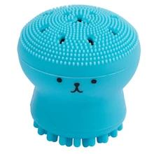 Милые Животные Силиконовые лица Чистящая Щетка малая осьминог форма лица стиральная щетка для чистки пор очищающий Отшелушивающий массажер щетка для мытья