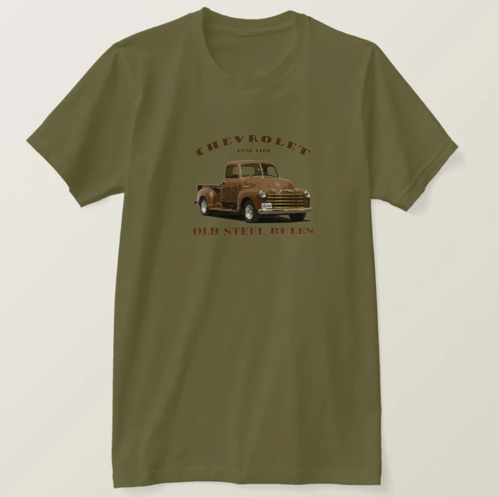 

2019 Printed Men T Shirt Cotton Short Sleeve 1950 Chevrolet 3100 Truck. Old Steel Rules. T-Shirt Women tshirt