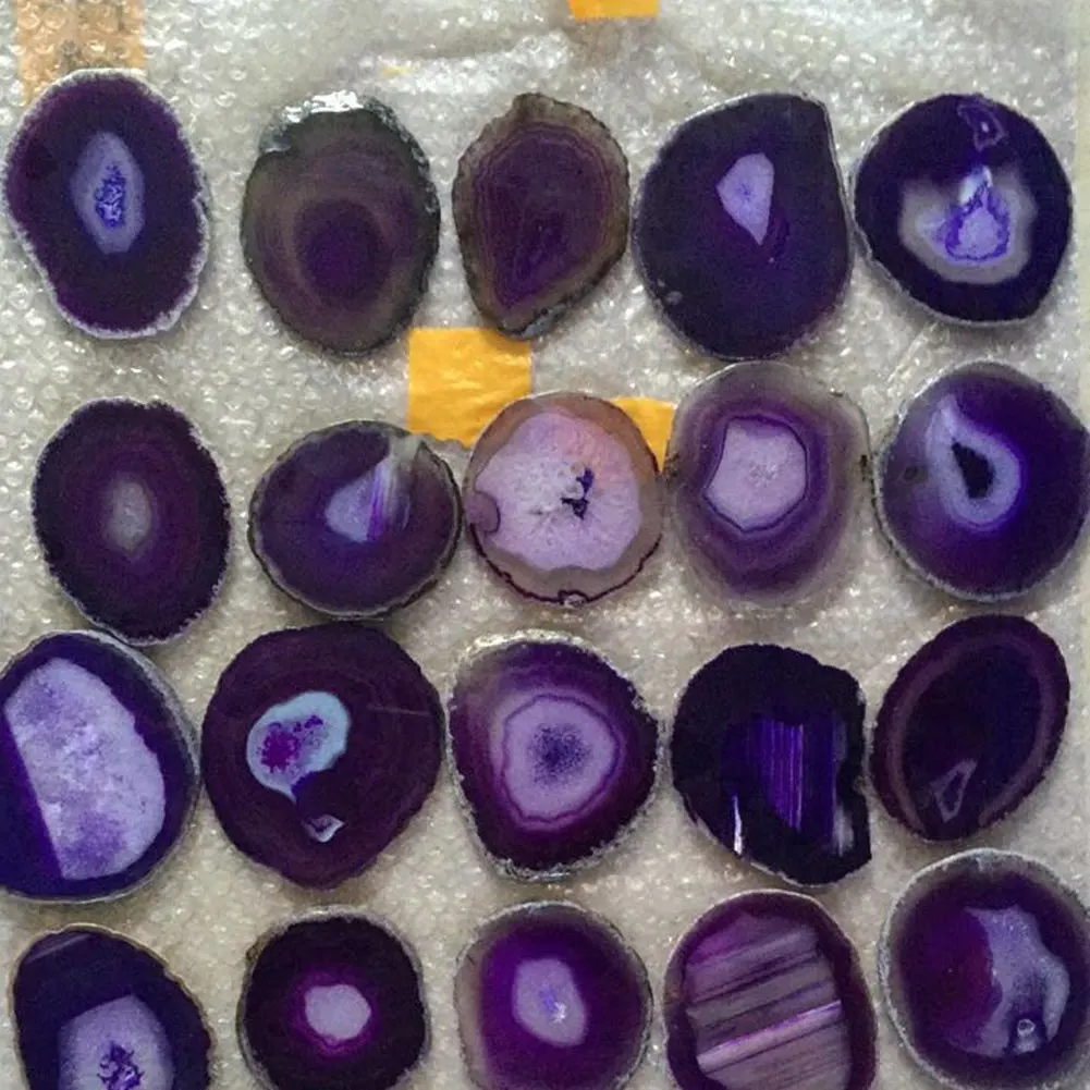 

1pc Nature Agate Slice Pendant Coaster Purple quartz Natural Stone 2381 Irregular Pendant Big Amethyst Stone Jewelry As Cup Mats