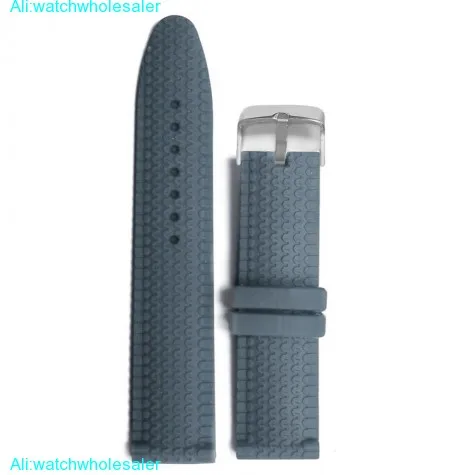 24mm Dark Blue  Silicone Jelly Rubber Ladies Men Watch Band Straps WB1070N24JB