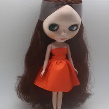 Темно-коричневые длинные волосы голая кукла завод кукла L подходит для DIY Изменить BJD игрушка для Обувь для девочек