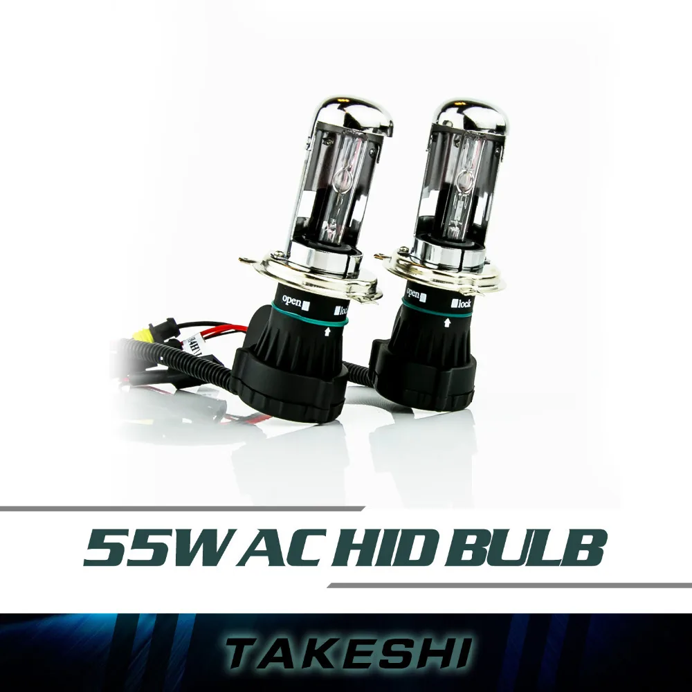 

FREE SHIPPING 2x Bi Xenon 55W 12V HID Automotive Headlight Replacement Bulbs H4/H4-3 BiXenon Hi/Lo Beam Lamp 3000~30000K