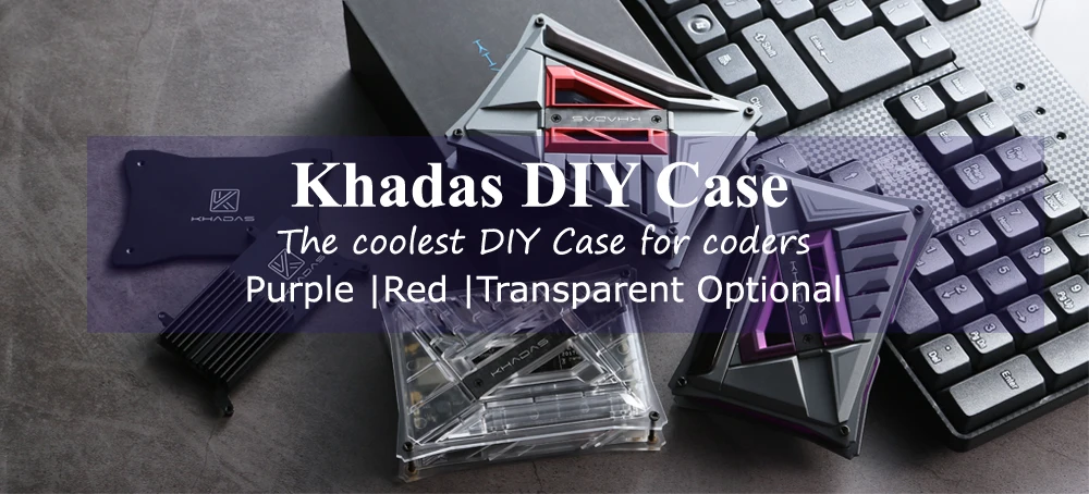 Самый продаваемый красный DIY чехол для доски Khadas Vims