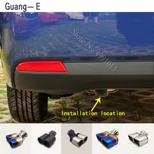 Para Chevrolet Lova 2006-2010-2018 adesivos de carro tubo de escape ponta silenciador extremidade do tubo exterior de volta dedicar tomada ornamento 1 pcs