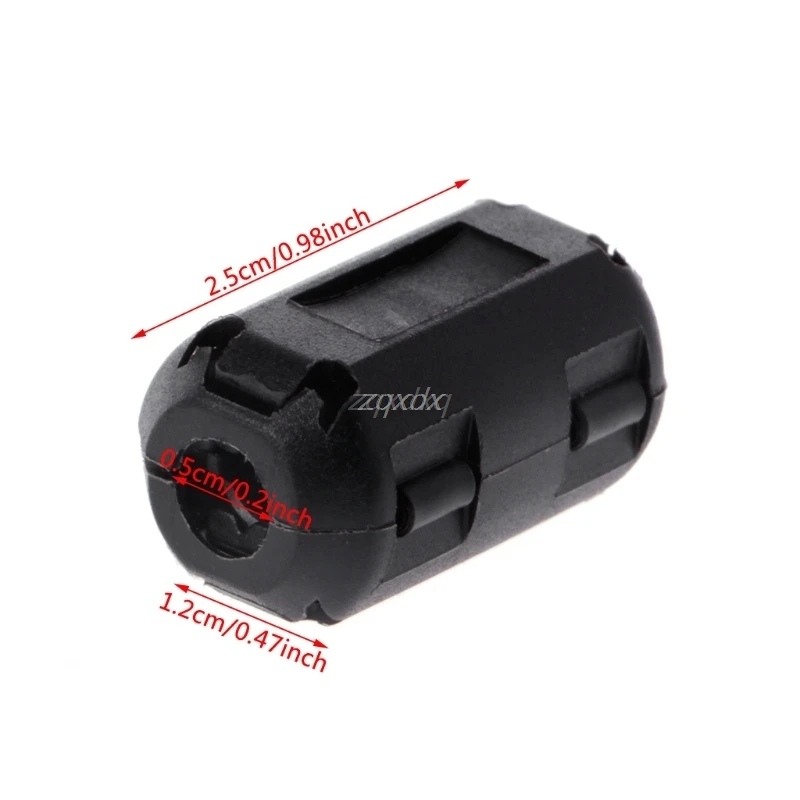 5 Pcs 5mm Clip-On Ferrite Ring Core Noise Suppressor For EMI RFI Clip Cable Active Components Filters Whosale&Dropship