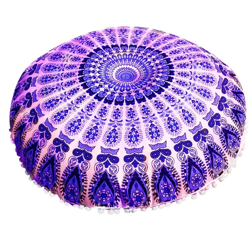 Pillow Case Indian Mandala Floor Pillows Round Bohemian Cushion Pillows Cover Huge Case Home decorations #3f28 (9)