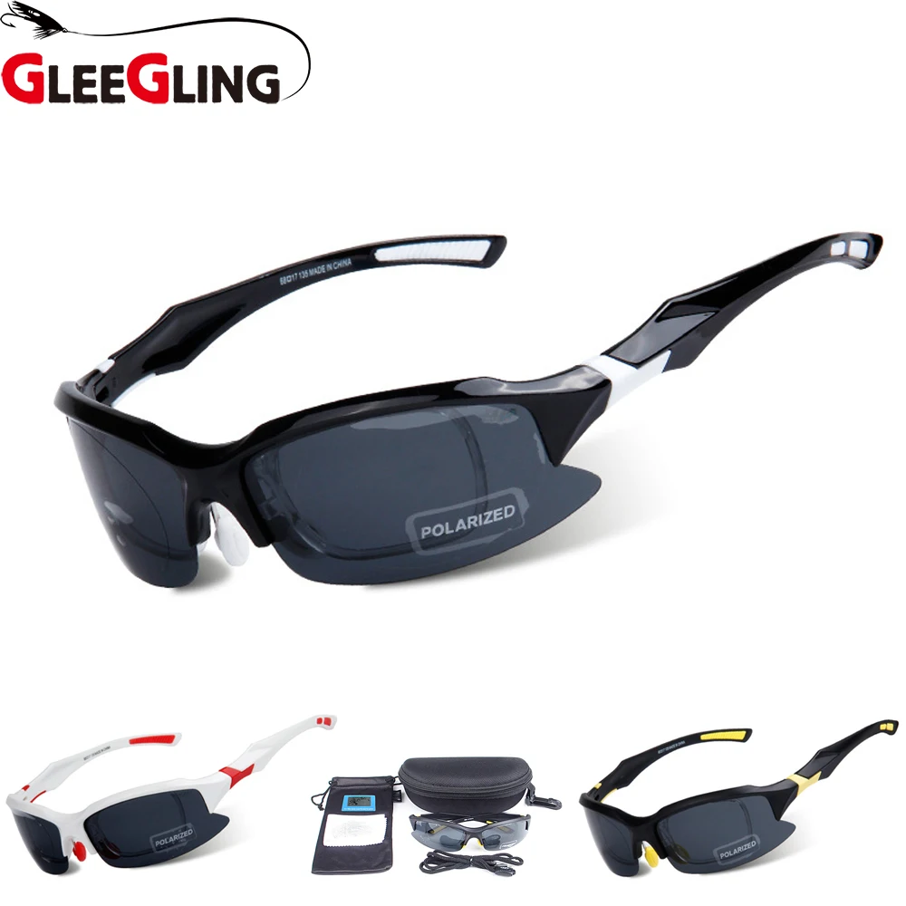 

GLEEGLING New Mens Sport Sunglasses Clip on Zonnebril Polarized Sunglasses Lunettes Polarisantes Gafas Polarizadas Pesca