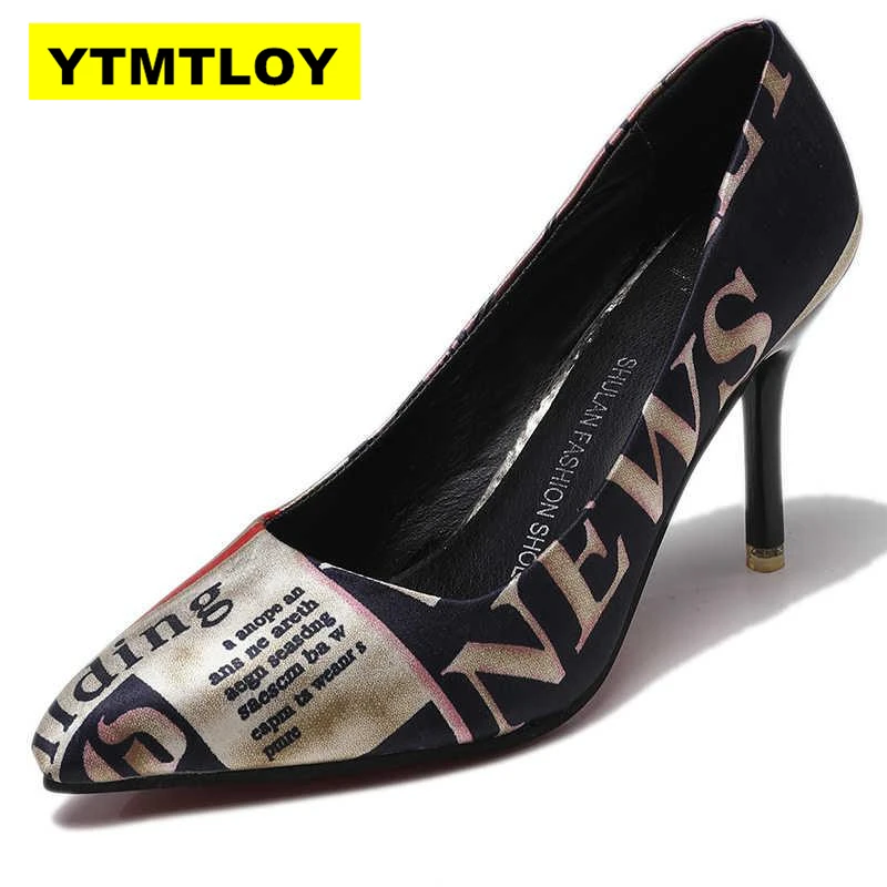 

2019 Women Pumps Leopard Zebra Pattern Pointed Toe Thin Heels Shoes Woman Platform Designer Luxury Zapatos De Mujer Wedges