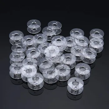 

50pcs Plastic Clear Home Sewing Machine Thread String Empty Bobbin Spools Sewing Machine Bobbins Spools