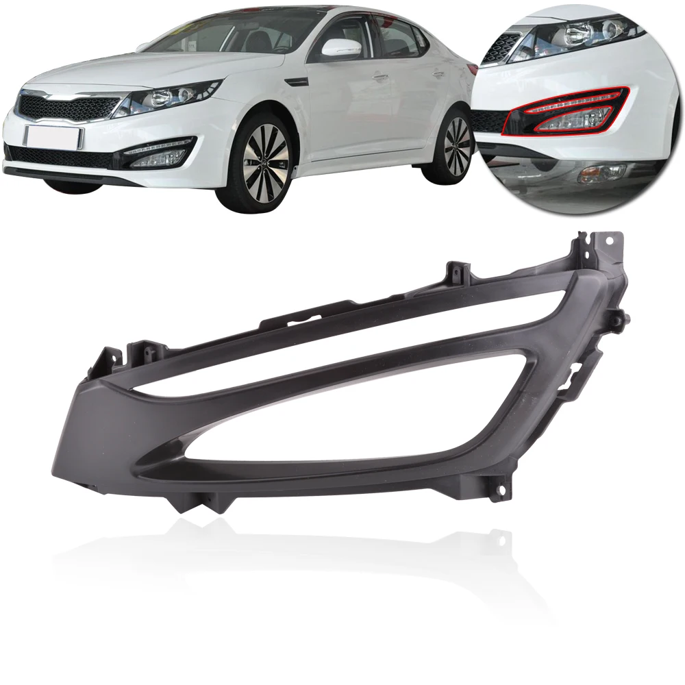 

CAPQX Car Front bumper fog light cover For KIA K5 2011 2012 2013 Driving foglight Replacement fog Lamp cap Shell Hood Housing