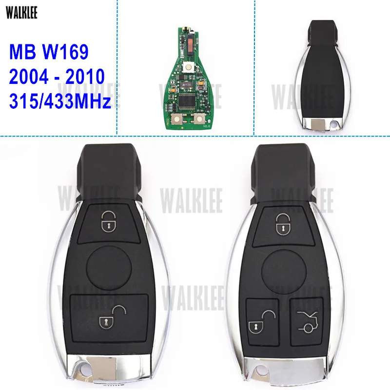 

WALKLEE Remote Smart Key Suit for Mercedes Benz MB W169 2004-2012 Turbo CDI A150 A160 A170 A180 A200