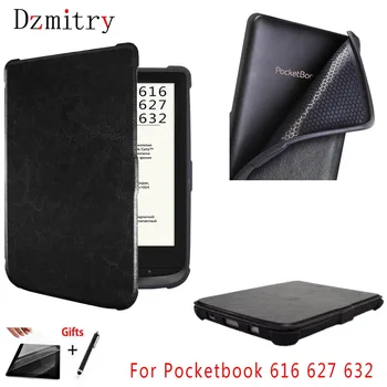 

For PocketBook Touch Lux 4 & Touch HD 3 Soft Tpu ebook Cover PB 616 627 632 eReader Auto Wake/Sleep Protective cases+Film+pen