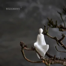 WIZAMONY чай Pet Новое поступление горячий белый керамический Маленький Будда B ручной работы домашний деко буддизм креативный узор