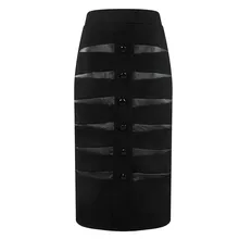 Черно-белая облегающая клетчатая юбка-карандаш, женские профессиональные задние юбки, одежда для работы, Облегающие юбки, Faldas Cortas