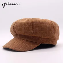 Фибоначчи, новинка, весенне-летний берет, хлопок, лен, восьмиугольная, газетная шапка для мужчин, женщин, французский берет художника