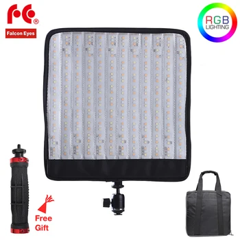 

FalconEyes T12 RGB Colorful 50W 2700K-9999K Bi-Color Adjustable Dimmable CRI 95 Led Video Light for DSLR Camera with Adapter Bag