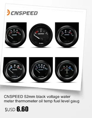 CNSPEED 60 мм Автомобильный турбо Boost gauge красный и белый освещение бар Тип Черный манометр для лица автомобильный измеритель YC101347