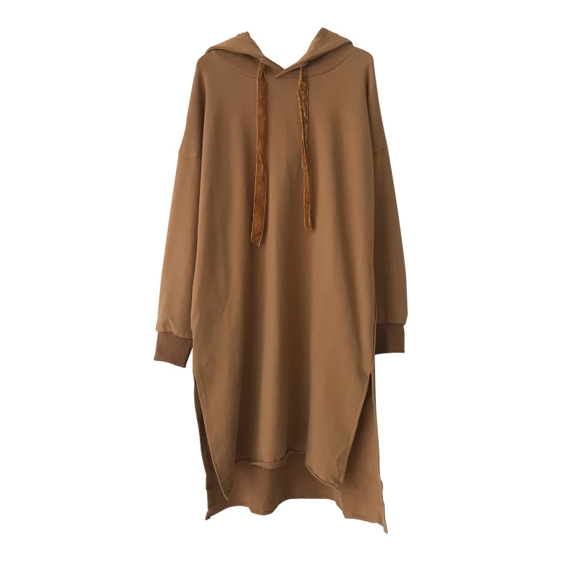 

Vintage Casual Hooded Lace-up Dress Women's Dresses Japanese Harajuku Ulzzang Female Korean Kawaii Cute Clothing For Women