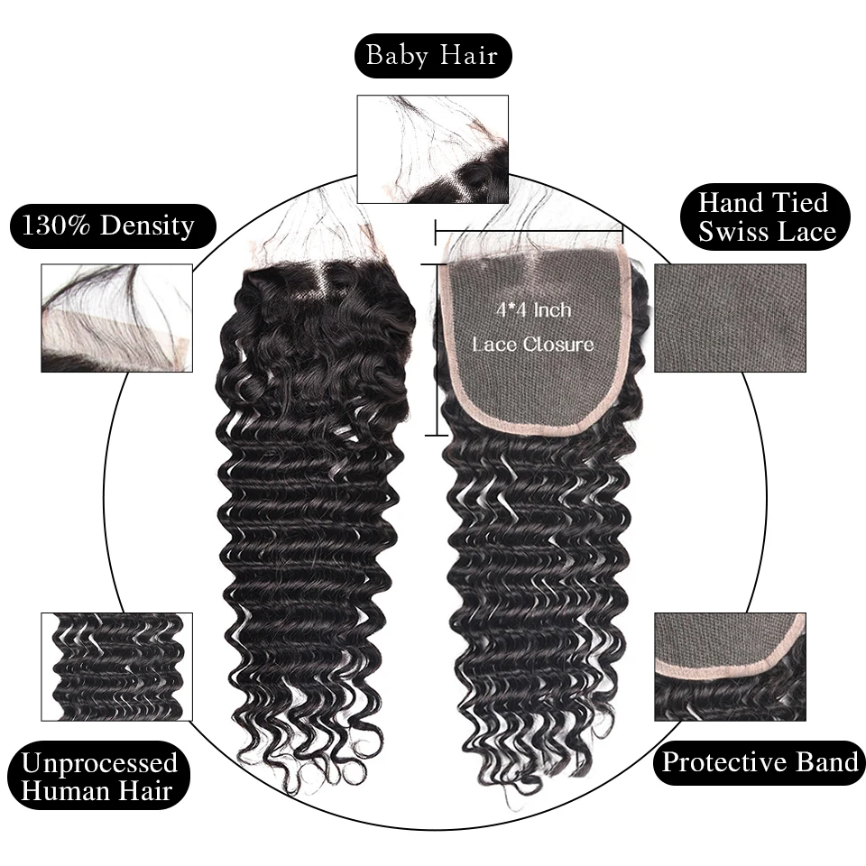 100% human hair extenison deep curly for black women  (12)